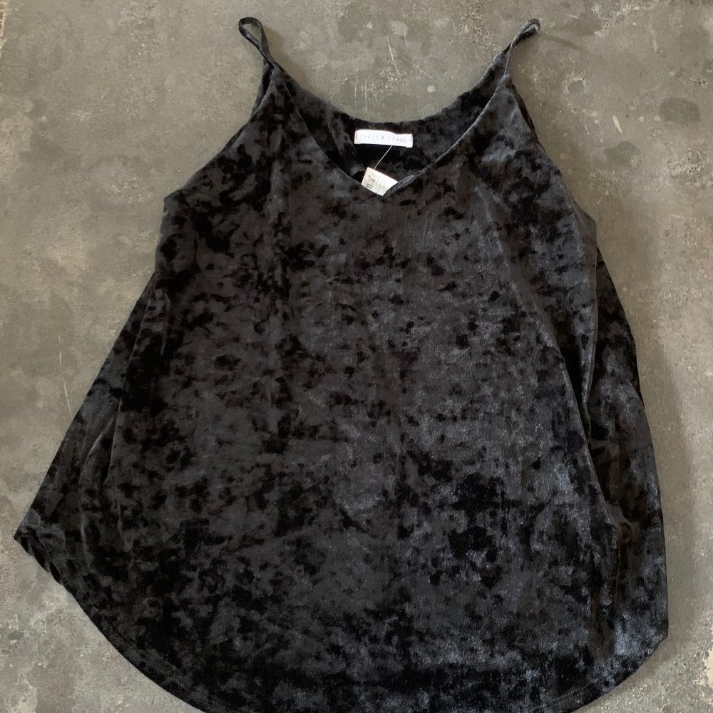 Chris & Carol Velvet Spaghetti Strap Top